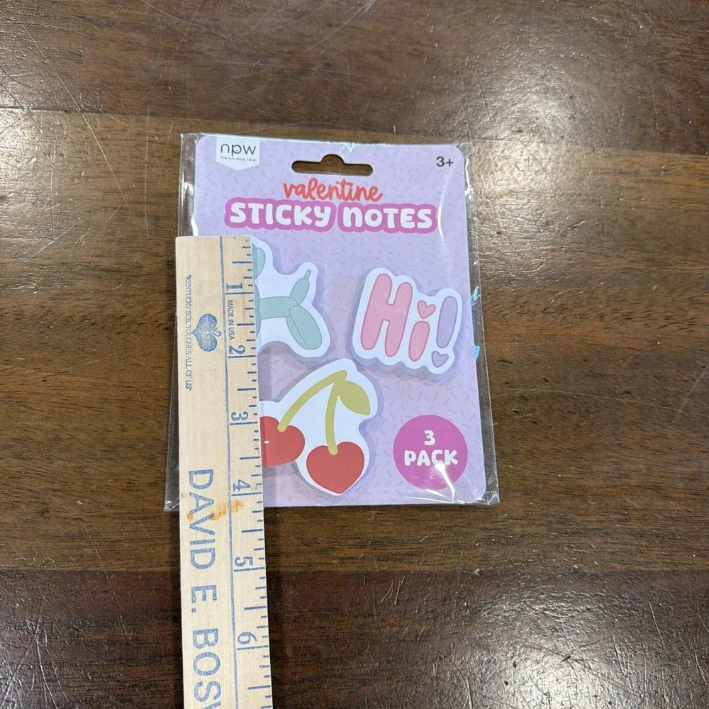 NEW of NPW Valentine Sticky Notes 180 notes, Dog, Hi! & Cherries